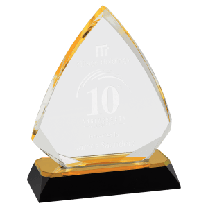 Arrow Diamond Corner Base Impress Acrylic - Custom Engraved Award