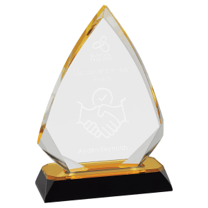 Arrow Diamond Corner Base Impress Acrylic - Custom Engraved Award