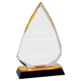 Arrow Diamond Corner Base Impress Acrylic - Custom Engraved Award
