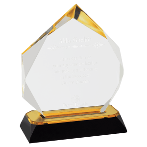Diamond-Diamond Corner Base Impress Acrylic - Custom Engraved Award
