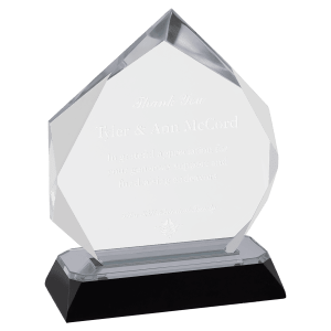 Diamond-Diamond Corner Base Impress Acrylic - Custom Engraved Award