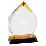 Diamond-Diamond Corner Base Impress Acrylic - Custom Engraved Award