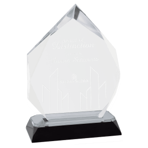 Diamond-Diamond Corner Base Impress Acrylic - Custom Engraved Award