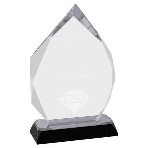 Diamond-Diamond Corner Base Impress Acrylic - Custom Engraved Award