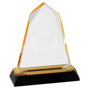Halo Diamond Corner Base Impress Acrylic - Custom Engraved Award