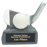 Color Golf Resin Trophy - Custom Engraved Award