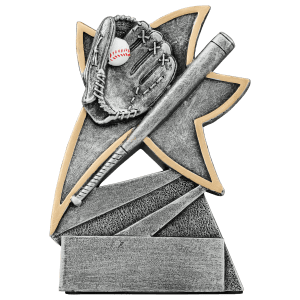 Baseball Jazz Star Resin Trophy - Custom Engraved Award