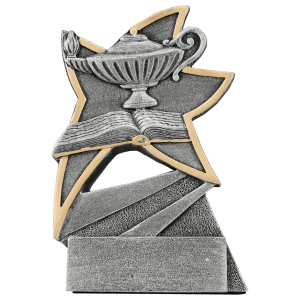 Lamp-Of-Knowledge Jazz Star Resin Trophy - Custom Engraved Award