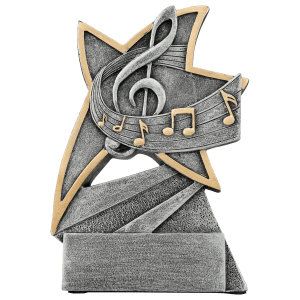 Music Jazz Star Resin Trophy - Custom Engraved Award