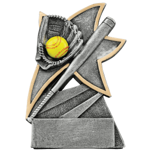 Softball Jazz Star Resin Trophy - Custom Engraved Award