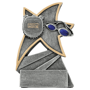 Swimming Jazz Star Resin Trophy - Custom Engraved Award