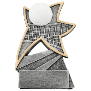Volleyball Jazz Star Resin Trophy - Custom Engraved Award