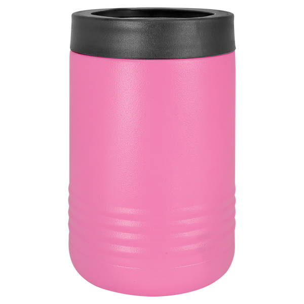 Pink with Silver Engraving Beverage Holder Tumbler - Laser Engraved Drinkware