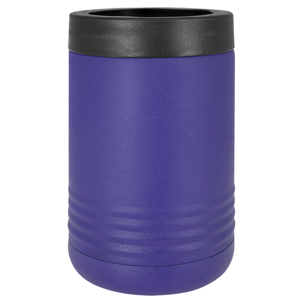 Purple with Silver Engraving Beverage Holder Tumbler - Laser Engraved Drinkware