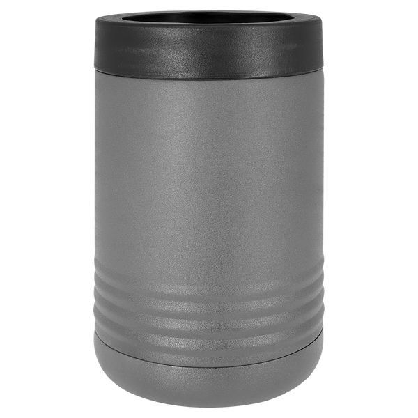Dark Gray with Silver Engraving Beverage Holder Tumbler - Laser Engraved Drinkware