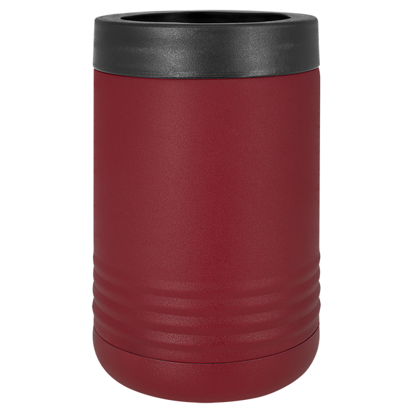 Maroon with Silver Engraving Beverage Holder Tumbler - Laser Engraved Drinkware