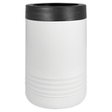 White with Silver Engraving Beverage Holder Tumbler - Laser Engraved Drinkware