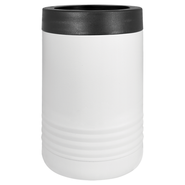 White with Silver Engraving Beverage Holder Tumbler - Laser Engraved Drinkware