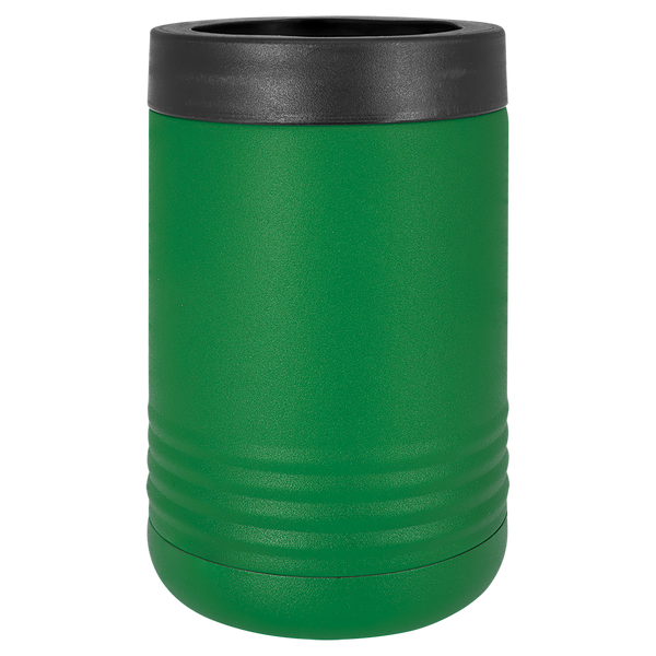 Green with Silver Engraving Beverage Holder Tumbler - Laser Engraved Drinkware
