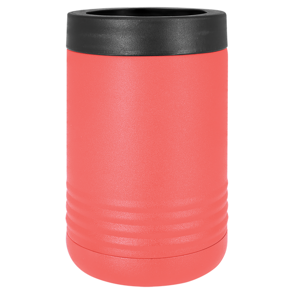 Coral with Silver Engraving Beverage Holder Tumbler - Laser Engraved Drinkware