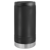 Black with Silver Engraving Slim Beverage Holder Tumbler - Laser Engraved Drinkware