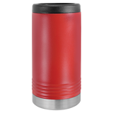 Red with Silver Engraving Slim Beverage Holder Tumbler - Laser Engraved Drinkware