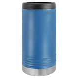 Royal Blue with Silver Engraving Slim Beverage Holder Tumbler - Laser Engraved Drinkware