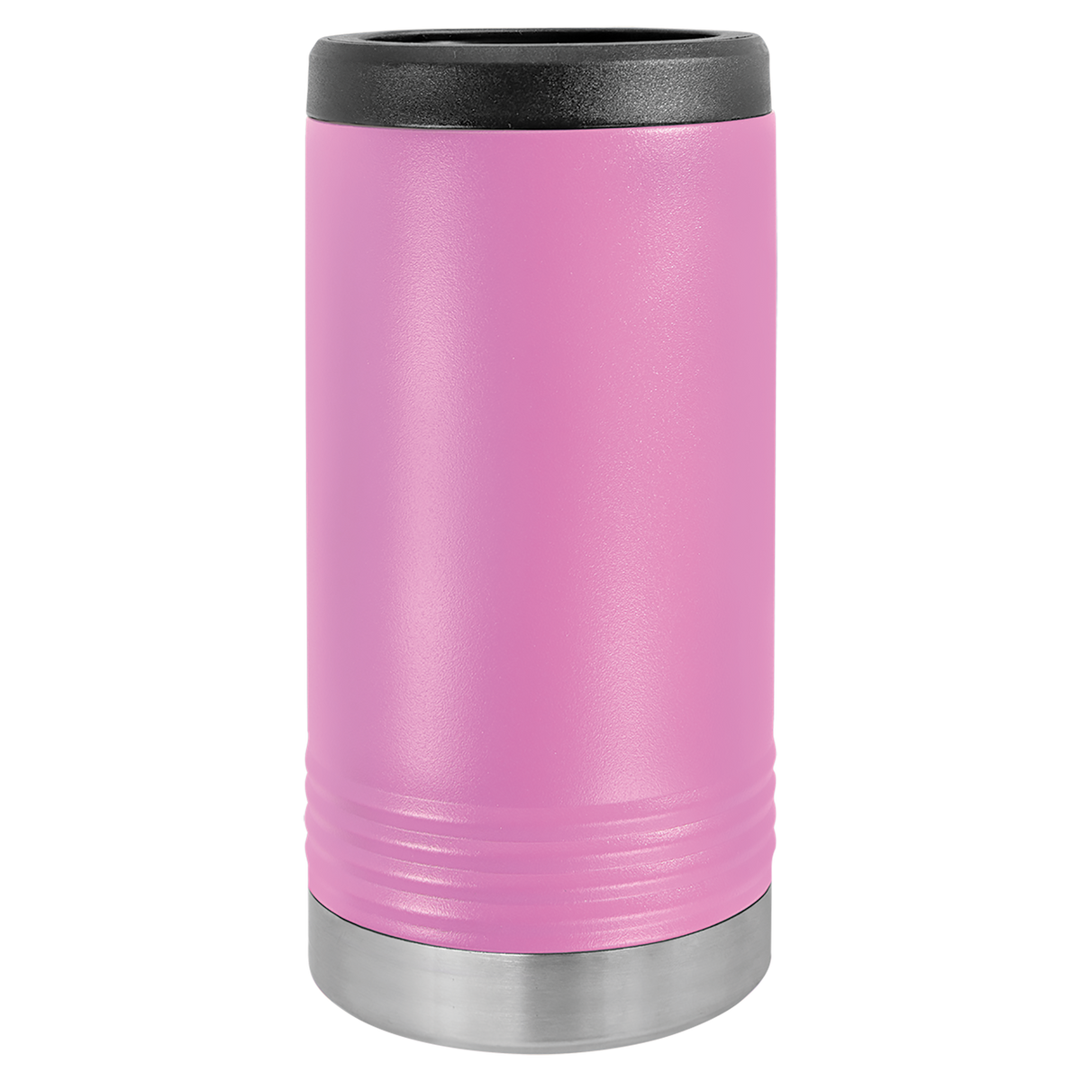 Light Purple with Silver Engraving Slim Beverage Holder Tumbler - Laser Engraved Drinkware