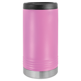 Light Purple with Silver Engraving Slim Beverage Holder Tumbler - Laser Engraved Drinkware