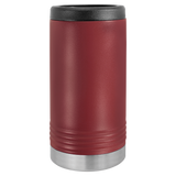 Maroon with Silver Engraving Slim Beverage Holder Tumbler - Laser Engraved Drinkware
