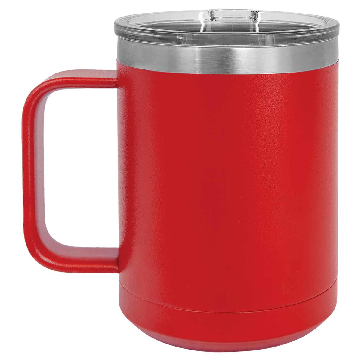 Red with Silver Engraving 15 Oz Coffee Mug - Laser Engraved Drinkware