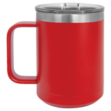 Red with Silver Engraving 15 Oz Coffee Mug - Laser Engraved Drinkware