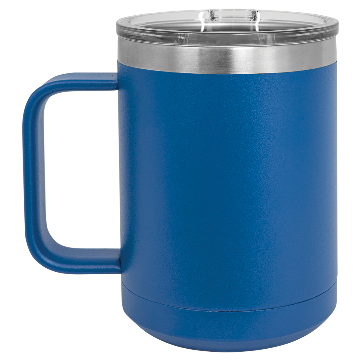 Royal Blue with Silver Engraving 15 Oz Coffee Mug - Laser Engraved Drinkware