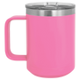 Pink with Silver Engraving 15 Oz Coffee Mug - Laser Engraved Drinkware