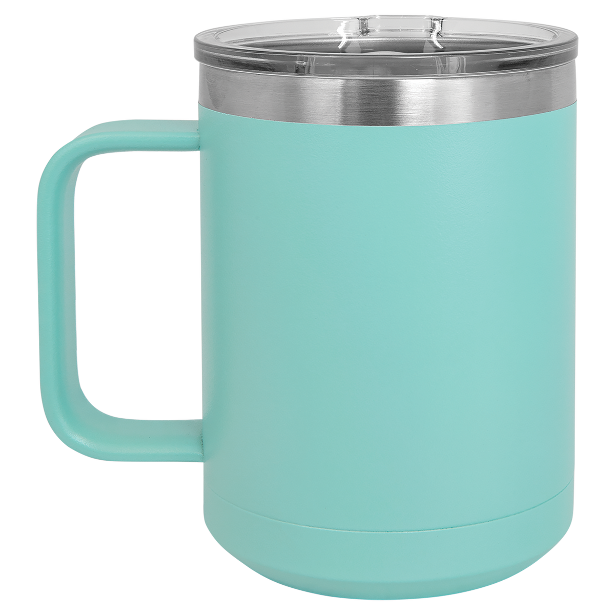 Teal with Silver Engraving 15 Oz Coffee Mug - Laser Engraved Drinkware
