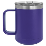 Purple with Silver Engraving 15 Oz Coffee Mug - Laser Engraved Drinkware