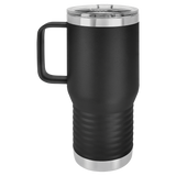 Black with Silver Engraving 20oz Coffee Mug - Laser Engraved Drinkware