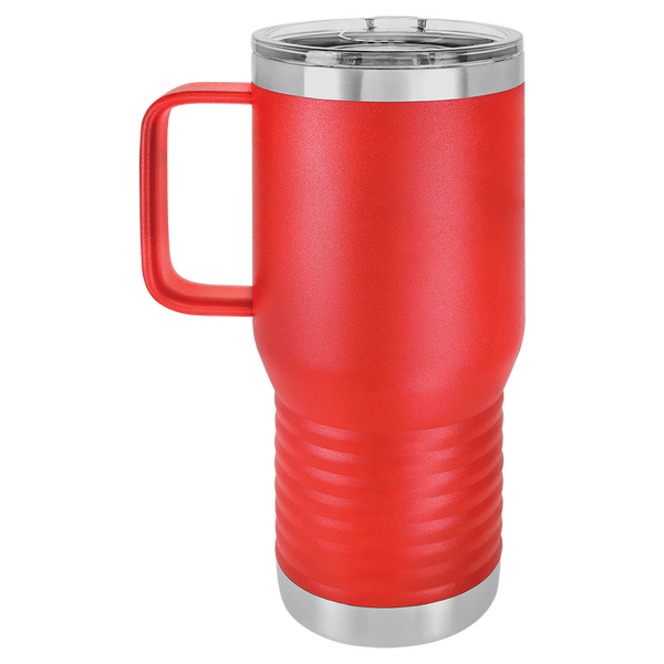 Red with Silver Engraving 20oz Coffee Mug - Laser Engraved Drinkware