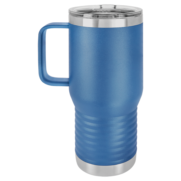 Royal Blue with Silver Engraving 20oz Coffee Mug - Laser Engraved Drinkware