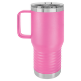 Pink with Silver Engraving 20oz Coffee Mug - Laser Engraved Drinkware
