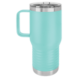 Teal with Silver Engraving 20oz Coffee Mug - Laser Engraved Drinkware