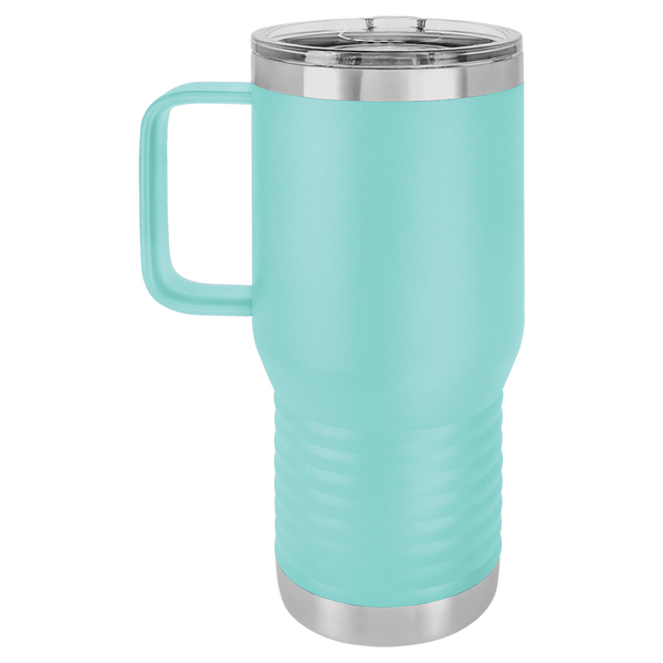 Teal with Silver Engraving 20oz Coffee Mug - Laser Engraved Drinkware