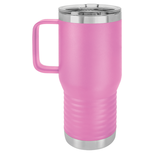 Light Purlple with Silver Engraving 20oz Coffee Mug - Laser Engraved Drinkware