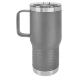 Dark Gray with Silver Engraving 20oz Coffee Mug - Laser Engraved Drinkware