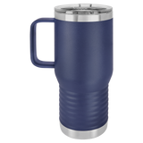 Navy Blue with Silver Engraving 20oz Coffee Mug - Laser Engraved Drinkware