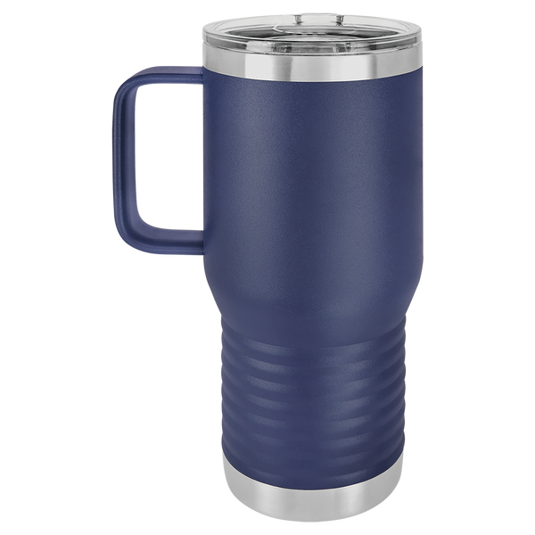 Navy Blue with Silver Engraving 20oz Coffee Mug - Laser Engraved Drinkware