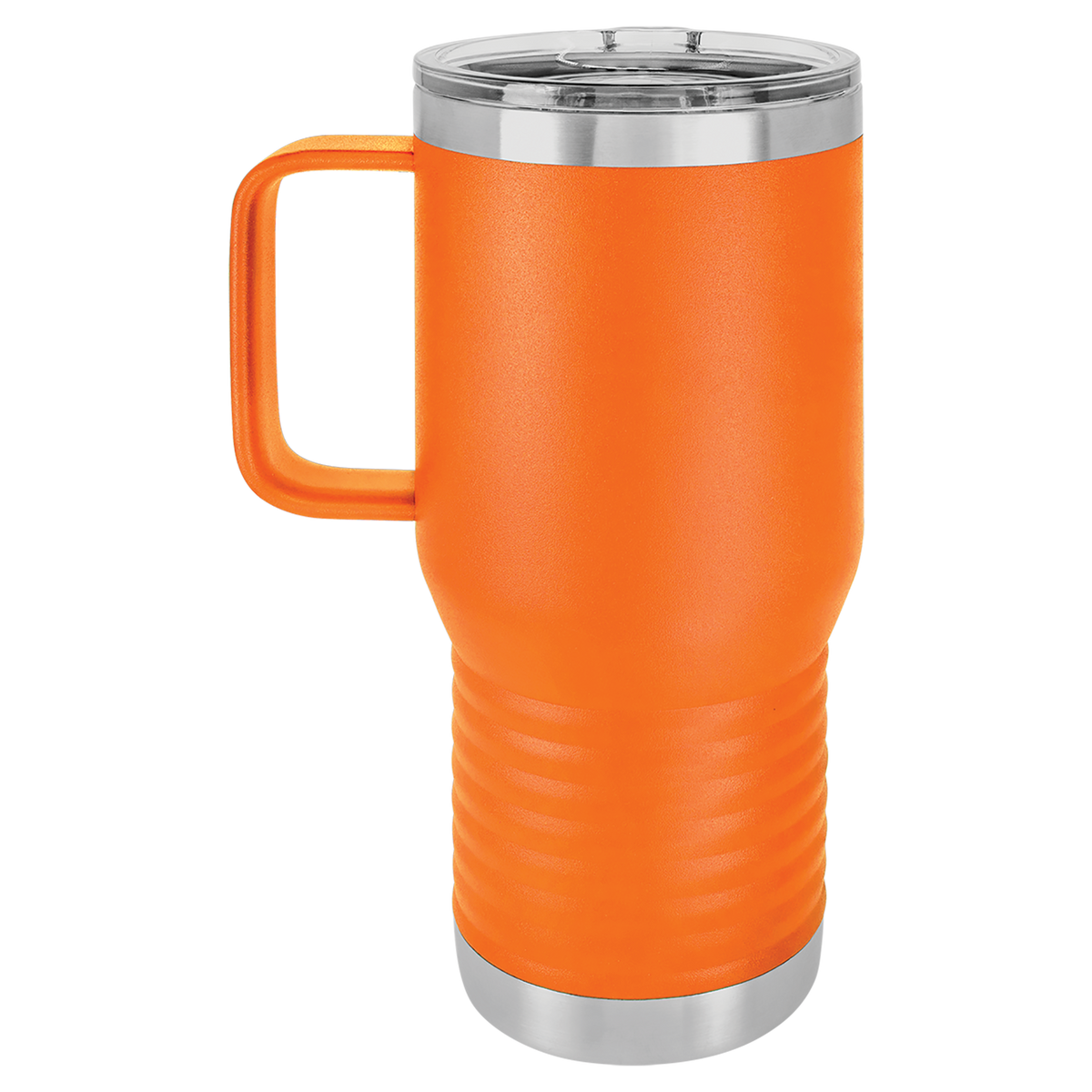 Orange with Silver Engraving 20oz Coffee Mug - Laser Engraved Drinkware