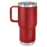 Maroon with Silver Engraving 20oz Coffee Mug - Laser Engraved Drinkware