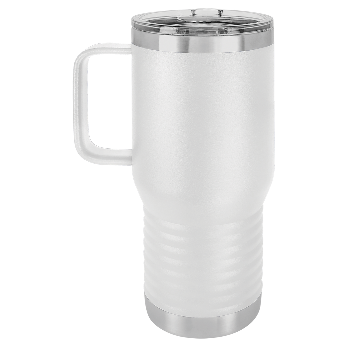 White with Silver Engraving 20oz Coffee Mug - Laser Engraved Drinkware