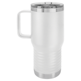 White with Silver Engraving 20oz Coffee Mug - Laser Engraved Drinkware